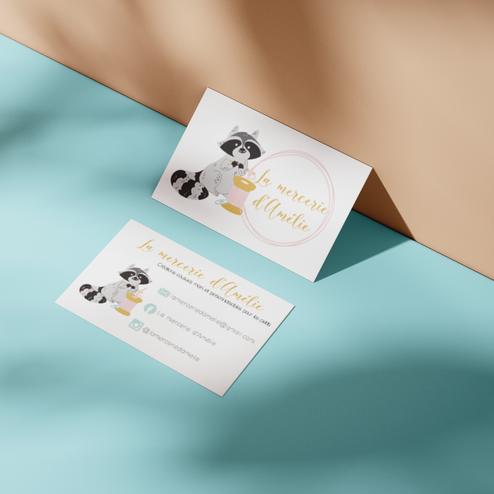 carte de visite la mercerie d'amelie