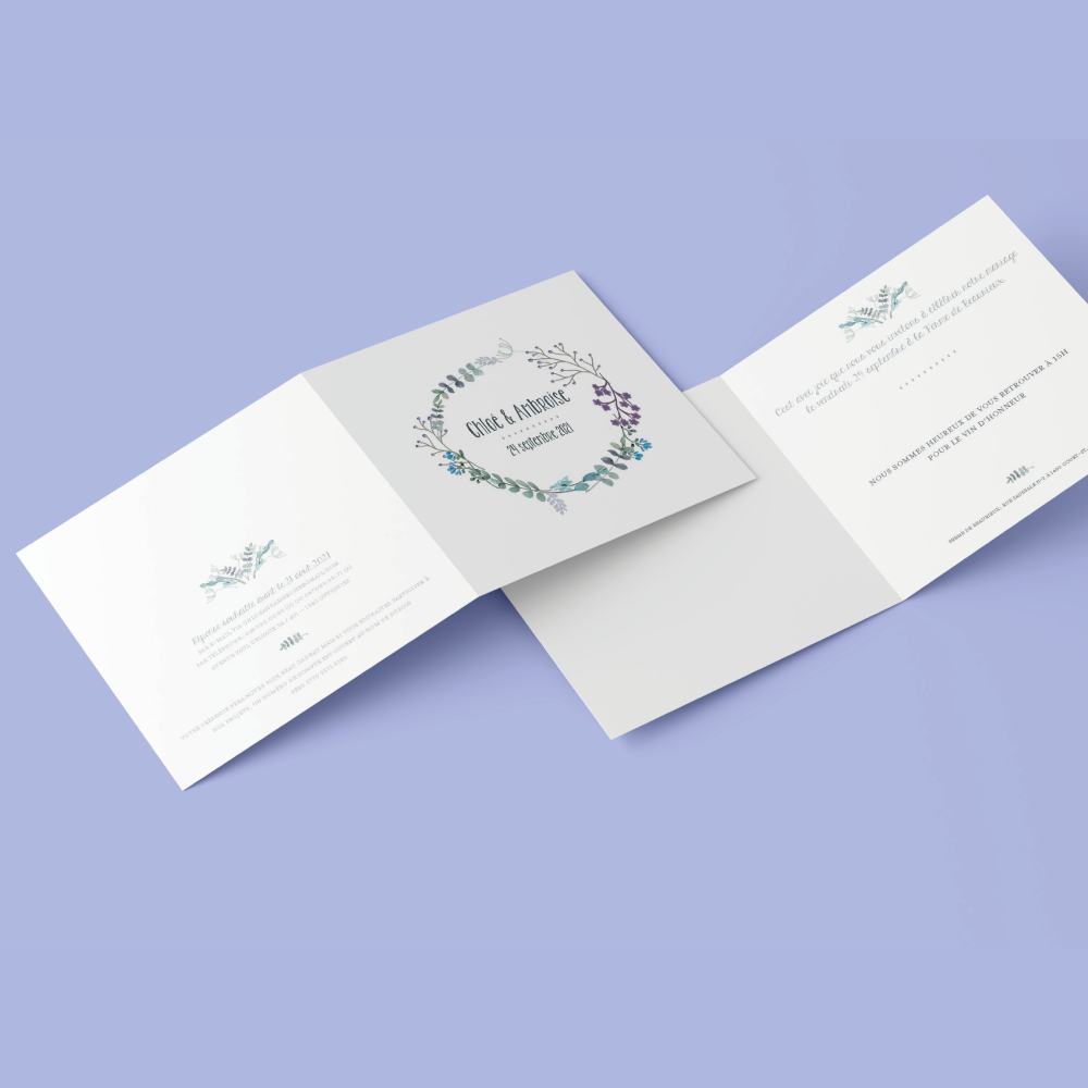 Faire part mariage chloé